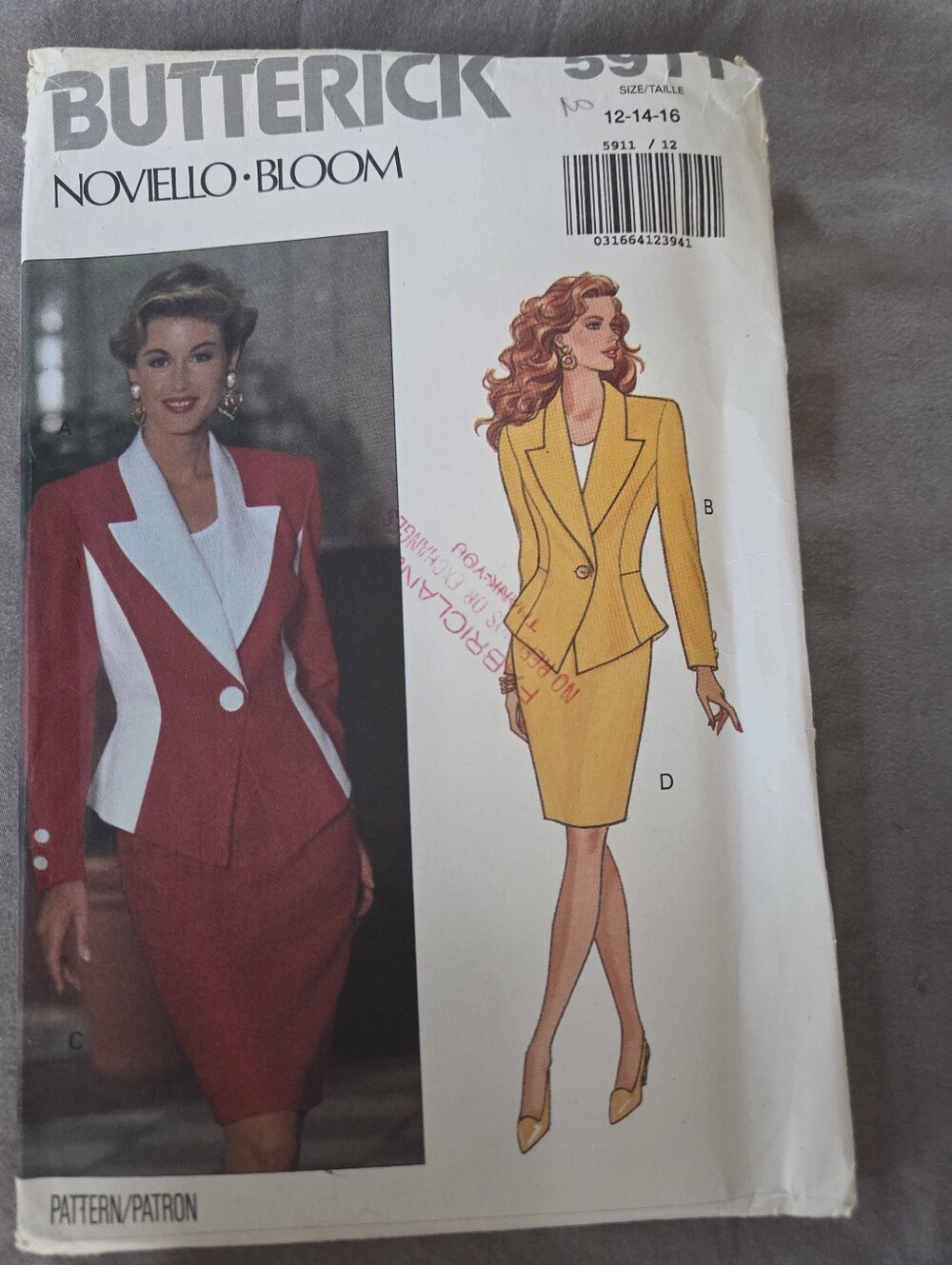 Butterick 5911 Noviello-Bloom Misses' Jacket & Skirt Sewing Pattern Size 12-14-1